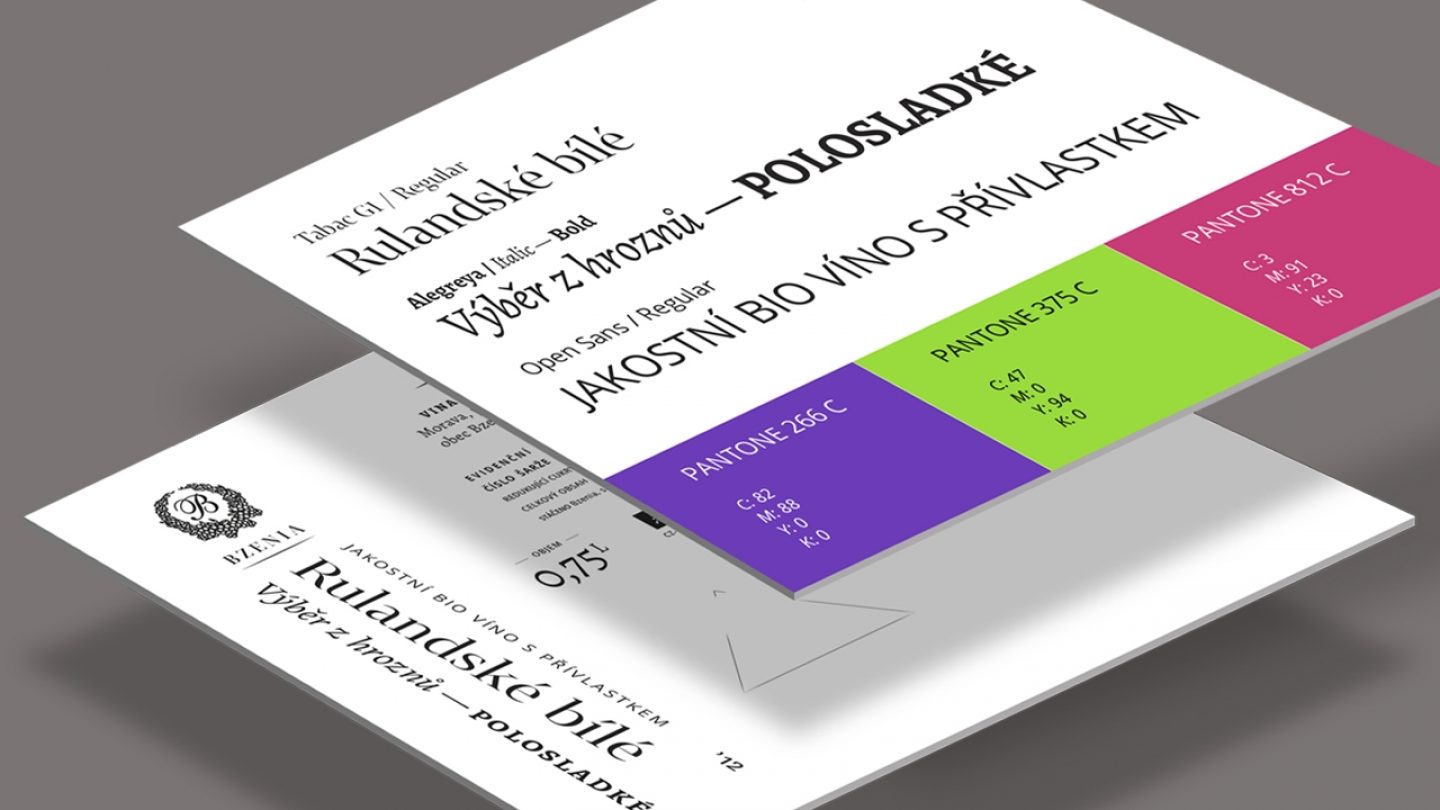 Bzenia Winery 2013 — Design of a New Vintage for a Family-Operated Luxury Winery Producing Organic Wines photo